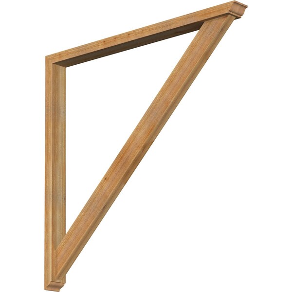 Ekena Millwork Traditional Traditional Rough Sawn Bracket w/ Offset Brace, Western Red Cedar, 4"W x 48"D x 48"H BKT0402X48X48TRA01RWR - main